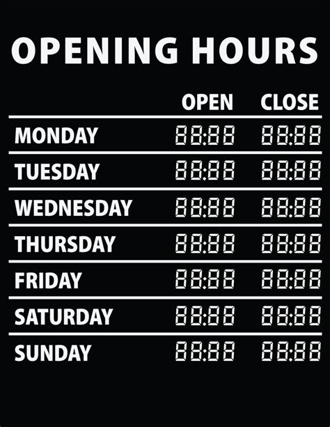 Operating Hours .